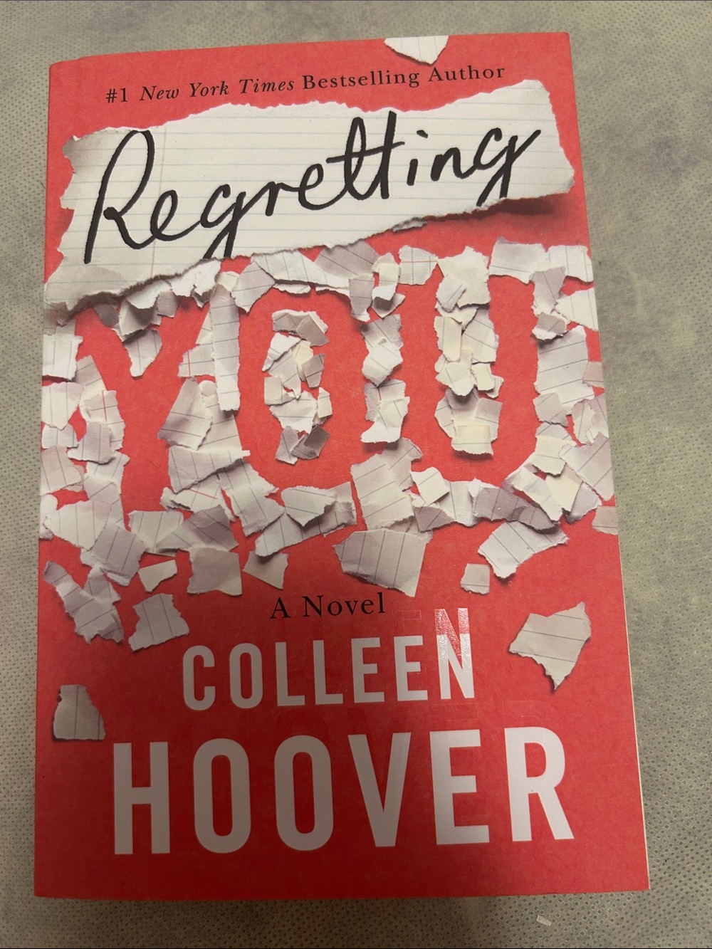 Regretting You by Colleen Hoover - Coral Red Paperback